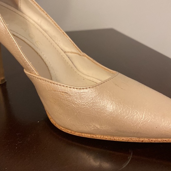 Cream Pointed Heels - Picture 7 of 8